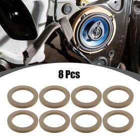X Autohaux 724117443238 8 Pcs Universal 5 Inch Speaker Subwoofer Mounting Spacer Rings Solid Wood