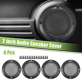 X Autohaux 724117602758 4pcs 2 Inch Car Speaker Grill Cover Mesh Subwoofer Guard With Screws Bright Black