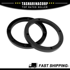 X Autohaux 726215662986 Piece Of 2 7 Inch Dia Black Plastic Speaker Spacers Extender Ring Fit For Car