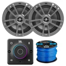 Jbl Aura Bluetooth Receiver, 4X 6.5" 180W Max Marine Boat Speakers + Wire. Fixed Price $273.90.
