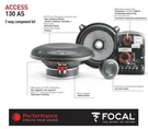 Focal 130AS Cm (5.25") 2-WAY Compo Speaker Set 100 Watts. Fixed Price $192.27.