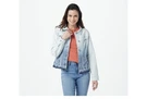 Laurie Felt Classic Denim Ombre Jacket Frayed Hem Edge New Size 2X. Fixed Price $45.00.