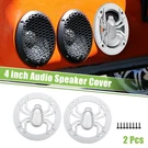 2PCS 4" Car Speaker Grill Cover Audio Subwoofer Guard W/ Screws Abs Silver Tone. Fixed Price $14.56.