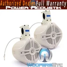 (2)POWER Acoustik MWT-65 6.5" 500W Marine Boat Waketower Tweeters Speakers White. Fixed Price $129.99.