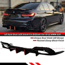 For 19-22 Bmw G20 3 Series Ld Style Gloss Black Rear Diffuser W/ Dual Led Light. Fixed Price $185.99.