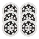 Kicker 41BKM604W 6.5" 150 Watt Max 2-WAY Marine White Boat Audio Speaker (qty 6). Fixed Price $299.94.