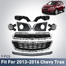 Front Upper Bumper Grille Kit For 2013-2016 Chevy Trax Skid Plate With Fog Light. Fixed Price $149.99.