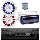 Infinity Fm Radio Receiver, 2X 6.5" 300W Led White Speakers W/wire, Cover. Fixed Price $349.95.