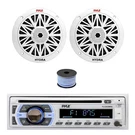 Pyle PLCD43MRB Bt Player MP3 Receiver, 2X 8" 300W Marine Speakers, Wire. Fixed Price $179.99.