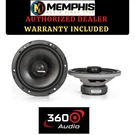 Memphis MS62V 6.5" Series Convertible Component Coaxial Speaker Set 75W Rms. Fixed Price $199.95.