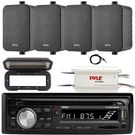 Pyle Stereo Cd Usb Receiver, 4X Enrock 4" Speaker, 4-CHANNEL Amp, Antenna, Cover. Fixed Price $254.49.
