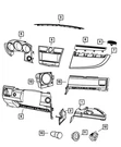 Genuine Mopar Instrument Panel Speaker Grille Right XT04XDHAD. Fixed Price $30.50.