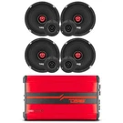 DS18 Four 6.5" 250W Rms Speakers + 60W Tweeters And 3000W Amplifier. Fixed Price $509.95.