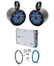 Pair Kicker 45KM84L 8" 600 Watt Marine Led Wakeboard Speakers+amplifier+amp Kit. Fixed Price $502.03.