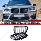 For Bmw X3 X4 G01 G02 2018-2021 M-style Gloss Black Front Kidney Grill Dual Slat. Fixed Price $42.93.