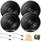 4X Pioneer 6.5" 300W Speakers + Harness Wire Kit (1988-UP Gm Vehicles). Fixed Price $132.49.