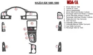 For Mazda 626 2000-2002 Wood Alumin Carbon Dash Trim Kit Interior Set. Fixed Price $167.78.