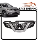 Chrome With Black Front Grille Upper Bumper For Nissan Rogue 2014-2016. Fixed Price $54.00.