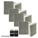 Kicker KB6 Indoor Outdoor Patio Bundle Gray- 8 Speakers Total. Fixed Price $679.96.