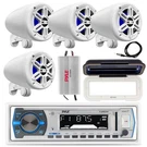 Pyle Bluetooth Receiver, 4X 4" 150W Off-road White Speakers, Amp, Cover, Antenna. Fixed Price $213.49.