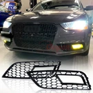 Front Lower Bumper Grille Fog Light RS4 Style For 2013-2016 Audi A4 B8.5. Fixed Price $38.98.