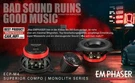 Emphaser ECP-M4 Monolith 10CM Component System 2 Way Speakers 70 Watts Rms. Fixed Price $214.66.