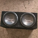 Pioneer Dual 12" Subwoofer Enclosure Premium Custom Trunk Fitment Used. Fixed Price $400.00.
