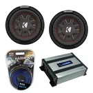 Kicker (2) 43CWRT672 6.75" Comprt Series 150W Subwoofer & HA-A400.1. Fixed Price $305.99.