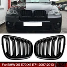 Front Bumper Kidney Grilles For Bmw X5 E70 X6 E71 2007-2013 Gloss Black. Fixed Price $33.66.