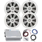 2 Pair Kicker 6.5" Marine Speaker + Bluetooth Amplifier Install Kit. Fixed Price $287.49.