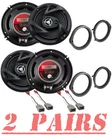 4)400 Watts 6.5" EF.653 Front & Rear Coaxial Speakers For 2006-2021 Honda Civic. Fixed Price $127.99.