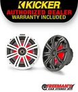 Kicker 45KM654L 6.5" 2-WAY Marine Coaxial Speakers With Led Lighting. Fixed Price $195.96.