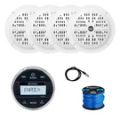 Enrock Marine Gauge Wireless Receiver, 4X 4'' 100W Boat Speakers, Antenna,. Fixed Price $154.49.