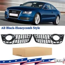 Front Honeycomb Fog Light Grill For 08-11 Audi A5 Standard Bumper Lamp Cover. Fixed Price $43.03.