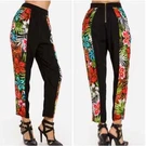 Line & Dot Revolve Tropical Rainbow Silk Pants. Fixed Price $10.00.