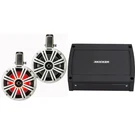 Kicker KMTC8W 8" Loaded Marine Wake Tower Enclosures & 400 Watt Amp Wi.... Fixed Price $1059.95.
