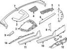 Genuine Audi Speaker Cover 85H-858-189-B-6PS. Fixed Price $57.04.