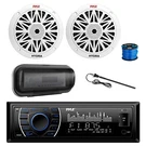 Pyle Marine Bt MP3 Radio Receiver,cover 2X 6.5" Speaker, Wire, Antenna. Fixed Price $133.49.