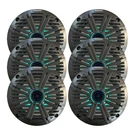 Kicker 6.5" 195 Watt Marine Led Speakers (qty 6) W/charcoal Salt Water Grilles. Fixed Price $371.49.