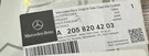 A2058204203 Genuine Oem Mercedes-benz Left Midrange Speaker. Fixed Price $62.99.