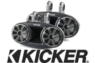 Kicker 41KMT674 Dual 6-3/4" Marine Tower Long Throw Speakers Pair (charcoal). Fixed Price $699.99.