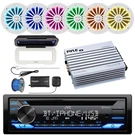Kenwood Marine Bluetooth Radio + ACCESSORIES,6X Led White Speakers, Amp, Tuner. Fixed Price $450.99.