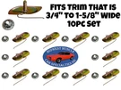 3/4"-1 5/8" Body Fender Door Quarter Trim Moulding Molding Clips & Nuts 10P. Fixed Price $21.10.
