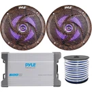 X Pyle PLMRLE64DK 6.5" Speakers W/ Blue Led, 2-CHANNEL Amplifier, Wire. Fixed Price $141.49.