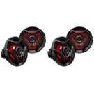 Jvc 6.5" Marine Speakers 4 Pack Rgb Led Coaxial Boat Black Grille Po.... Fixed Price $215.50.