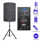 15" Active 4000W Power Pa Speaker + Mount Holder Heavy Duty Tripod Stand. Fixed Price $339.94.