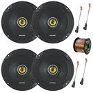 4X Kicker 6.5" 300 Watt 2-WAY Coaxial Speakers, 2X Harness, Wire. Fixed Price $185.49.