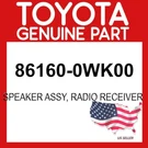 Toyota Genuine 86160-0WK00 Speaker Assy Radio Receiver 861600WK00 Oem. Fixed Price $116.74.