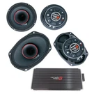 Cerwin Vega 6X9" Horn Speakers 6.5 Coax 1200W 4-CH Class D Amplifier. Fixed Price $639.99.