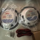 Pyle PLMR51B 100 Watts 5.25'' Way Black Marine Speakers Pair Nib. Fixed Price $22.80.